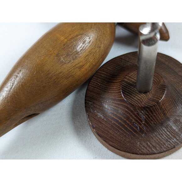Vintage minimalist wood bird bottle opener, MCM Danish Bird Corkscrew + Bottle - Picture 8 of 10